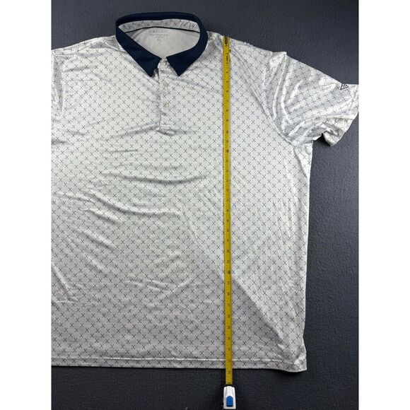 Maelreg Shirt Men's 4XL White Performance Polo Golf Clubs All‎ Over Print AOP - Picture 10 of 12